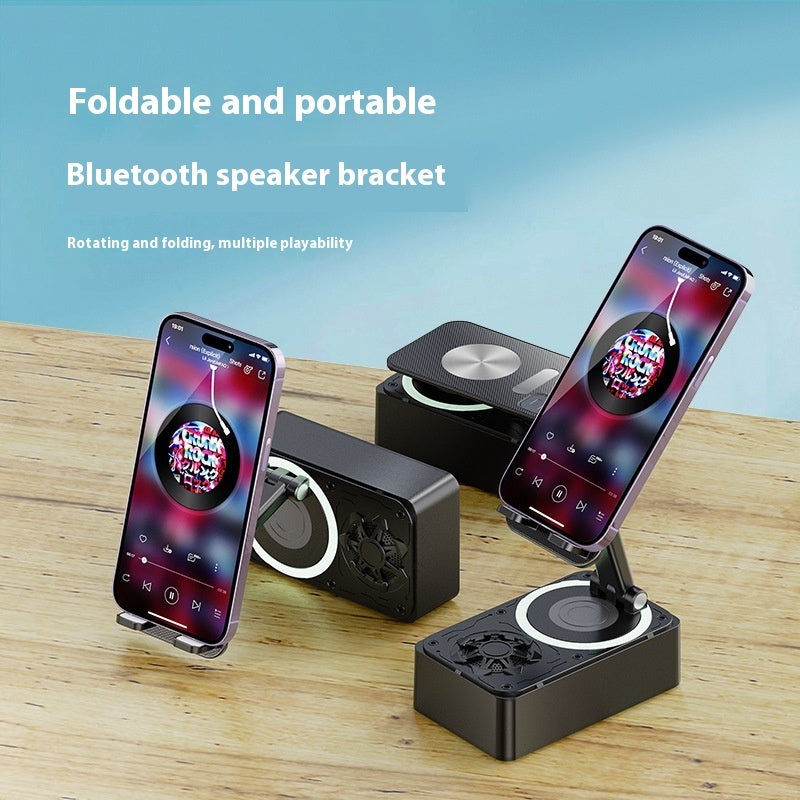 Power Bank Mobile Phone Bracket Stereo Three-in-one Rotating Foldable