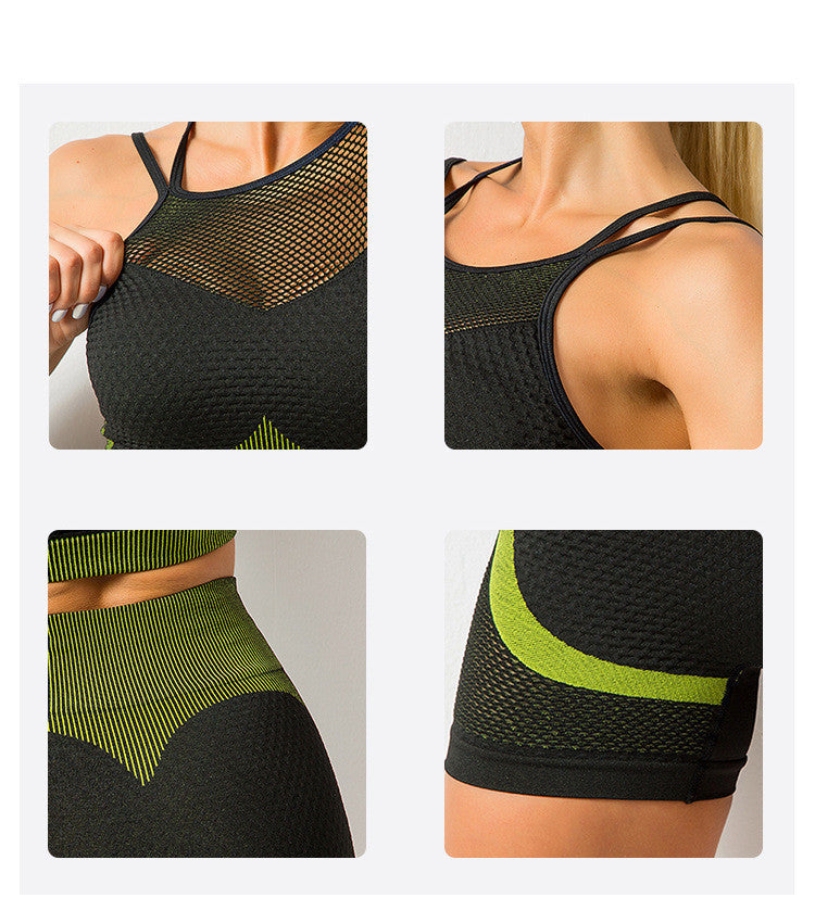 Sports Running Seamless Fitness Bra Set Women