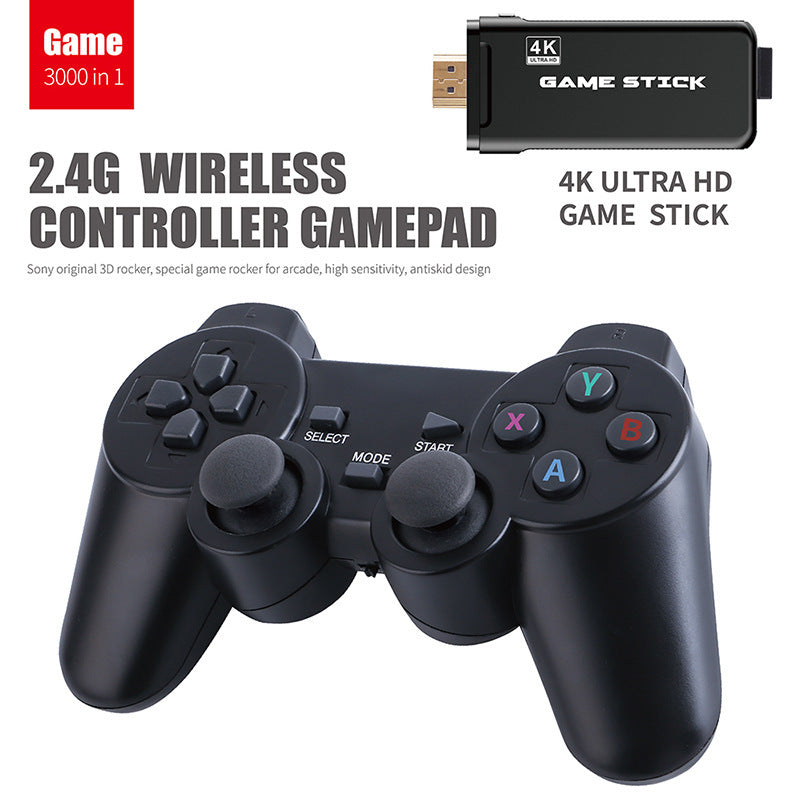 M8 Game Console Built-in Two-person Wireless Controller 2.4G Stick 4K HD PS1 GBA Video