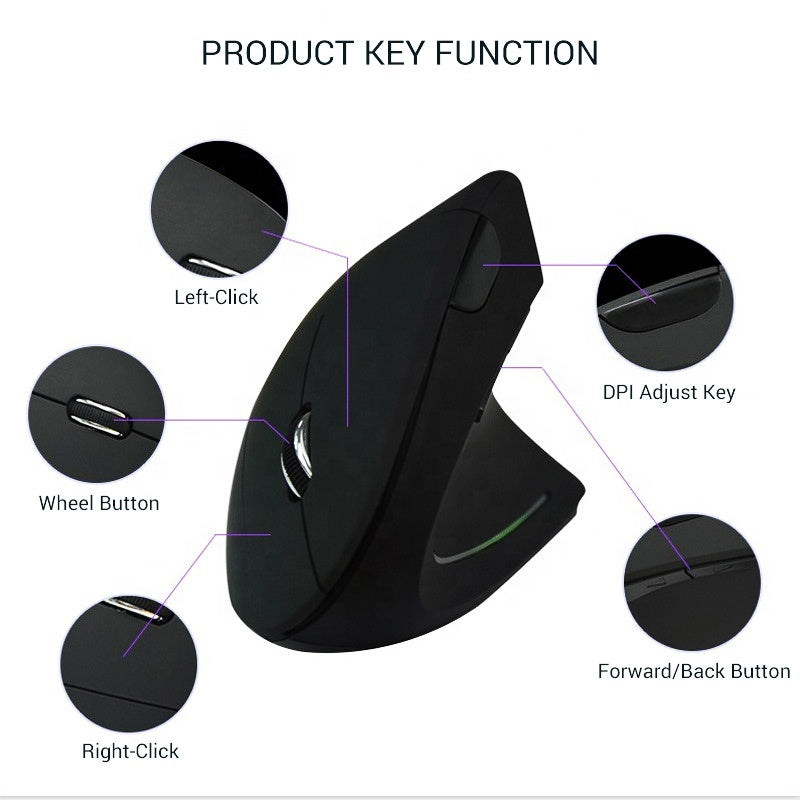 Wireless Vertical Mouse Bluetooth 2.4GHz Ergonomics Gaming Mouses 1