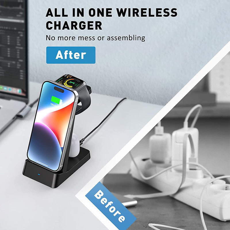 3-in-1 Wireless Desktop Charger 18W