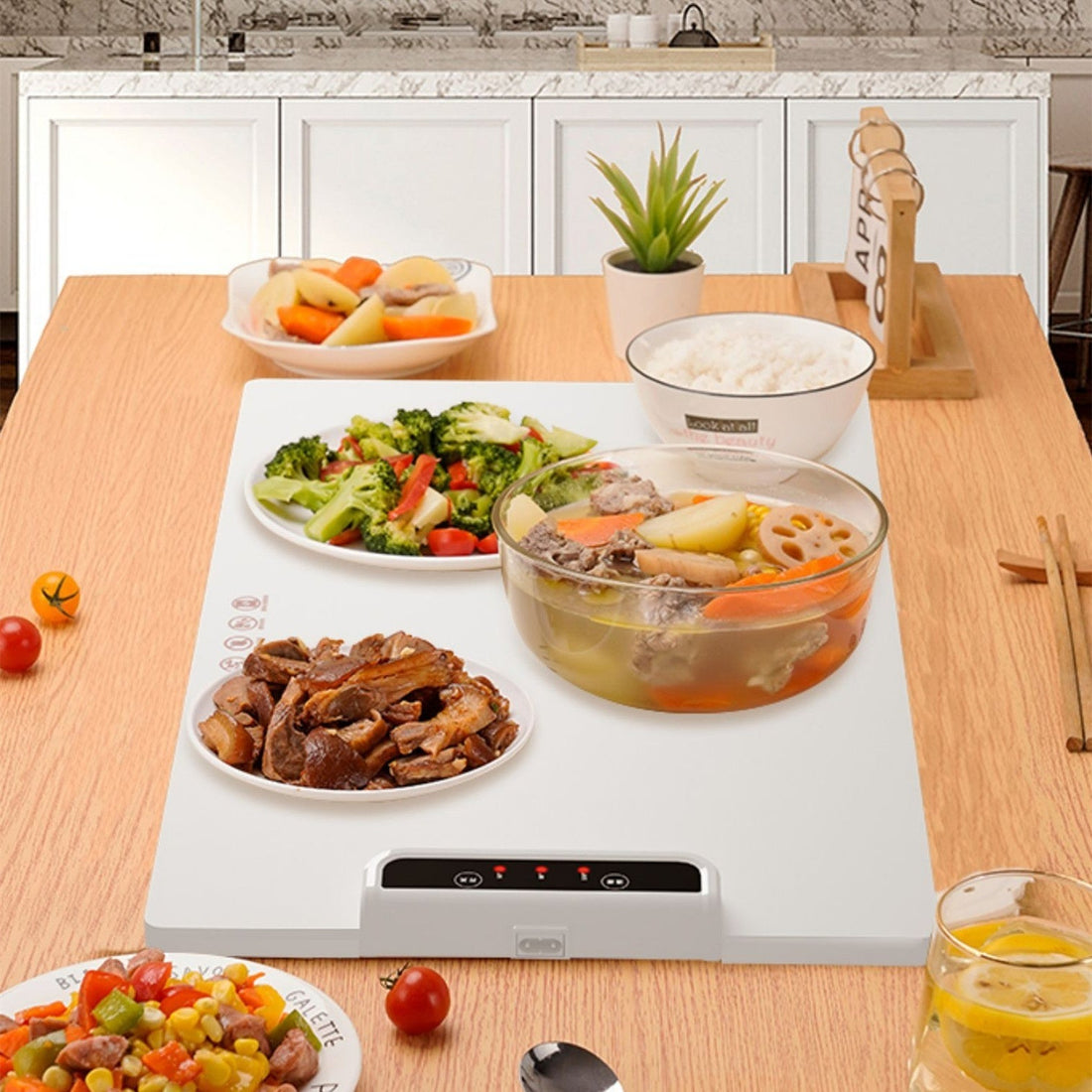 Electric Warming Tray with Adjustable Temperature