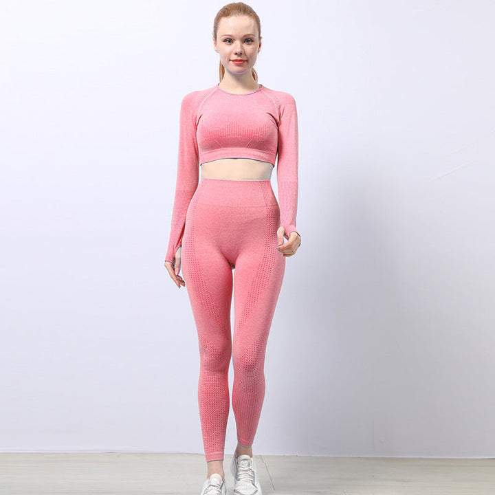 Jacquard Seamless Yoga Wear Suit Women