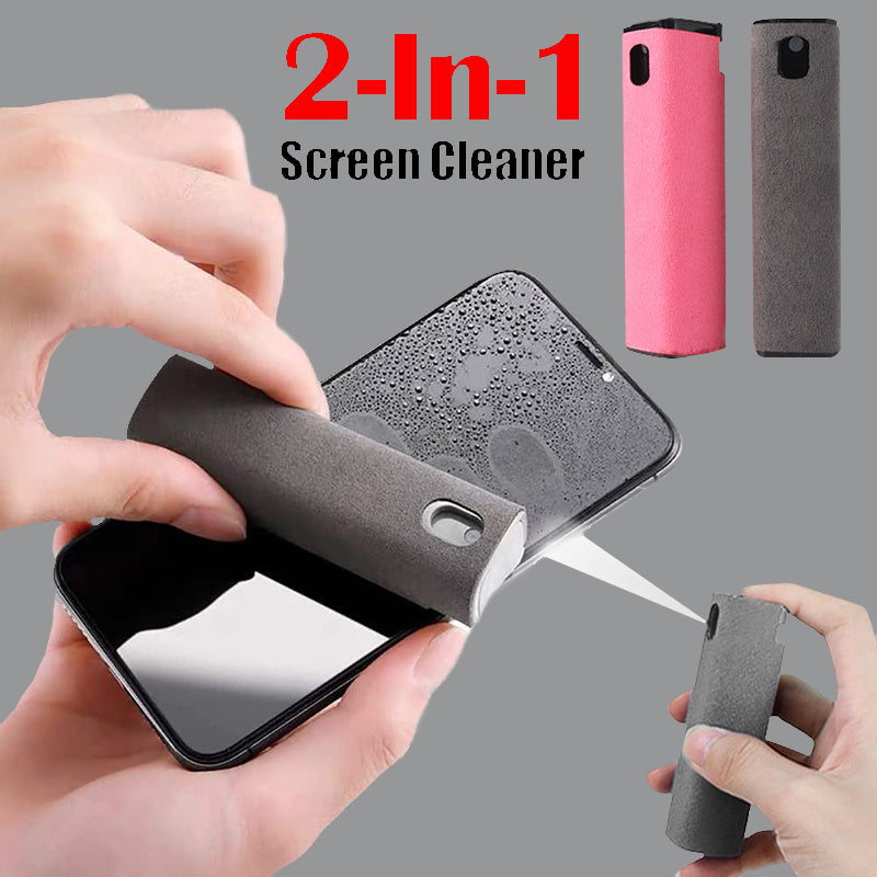 2 In 1 Phone Screen Cleaner Spray Portable Tablet Phone Touch Screen Cleaner