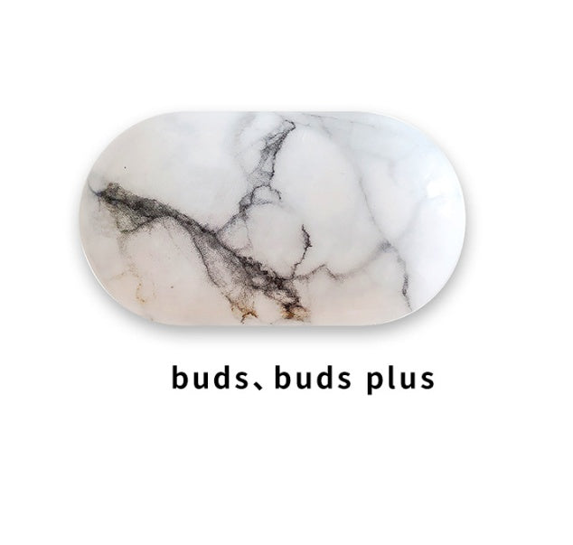 "Marble PC Hard Shell Case for Buds Live Pro and Buds Plus