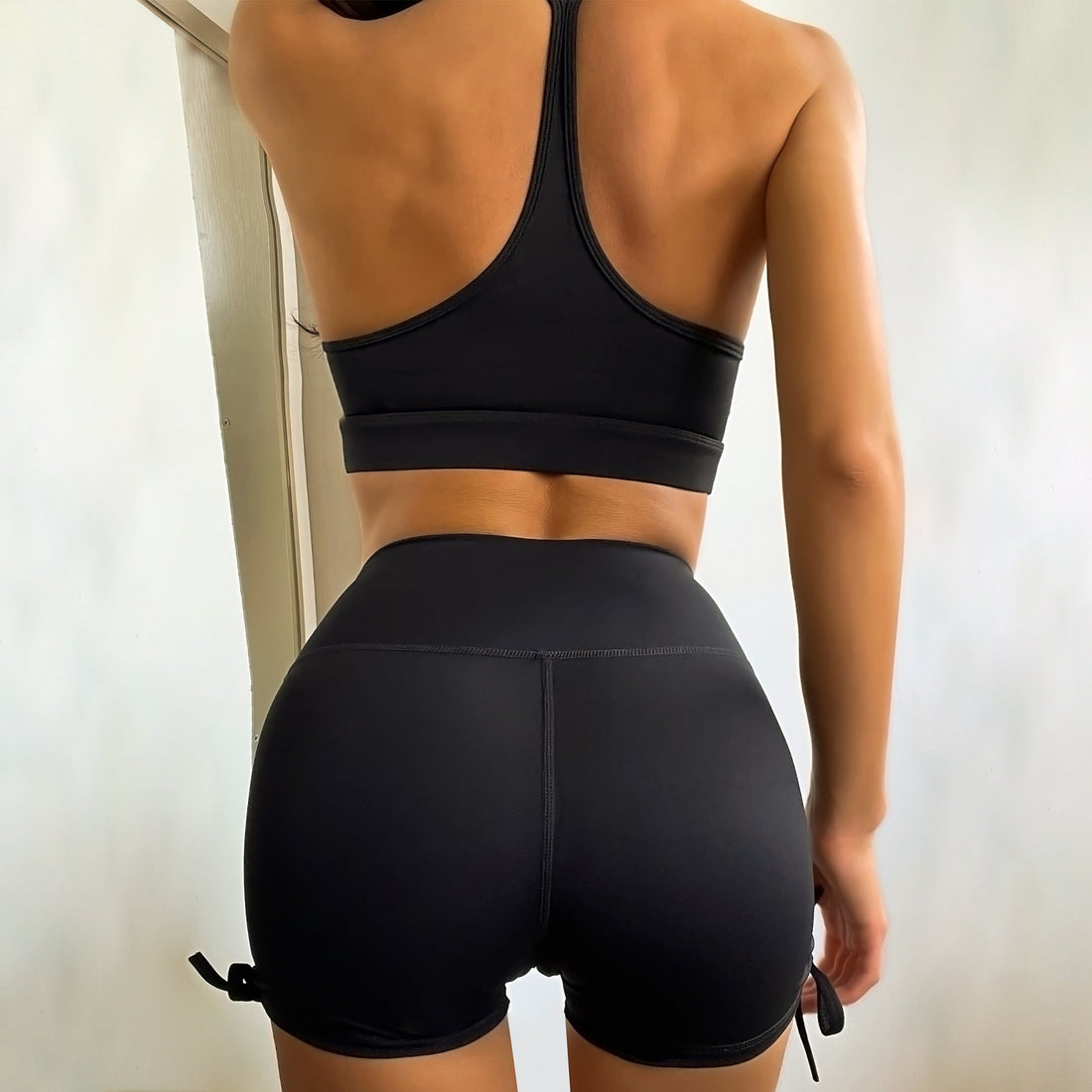 Nude Sensation Waist Gathering Bodysuit Yoga Wear