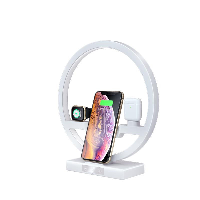 4-in-1 Fast Charging Bedside Lamp with Wireless Charger