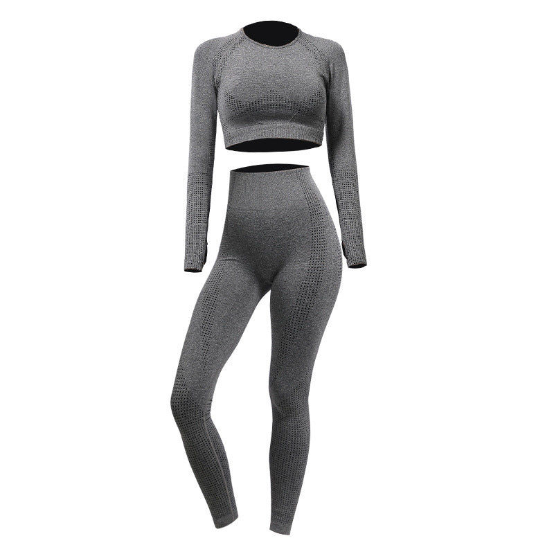 Jacquard Seamless Yoga Wear Suit Women