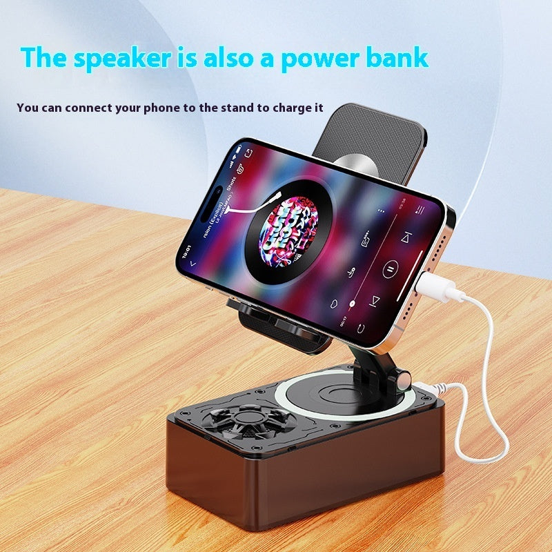 Power Bank Mobile Phone Bracket Stereo Three-in-one Rotating Foldable