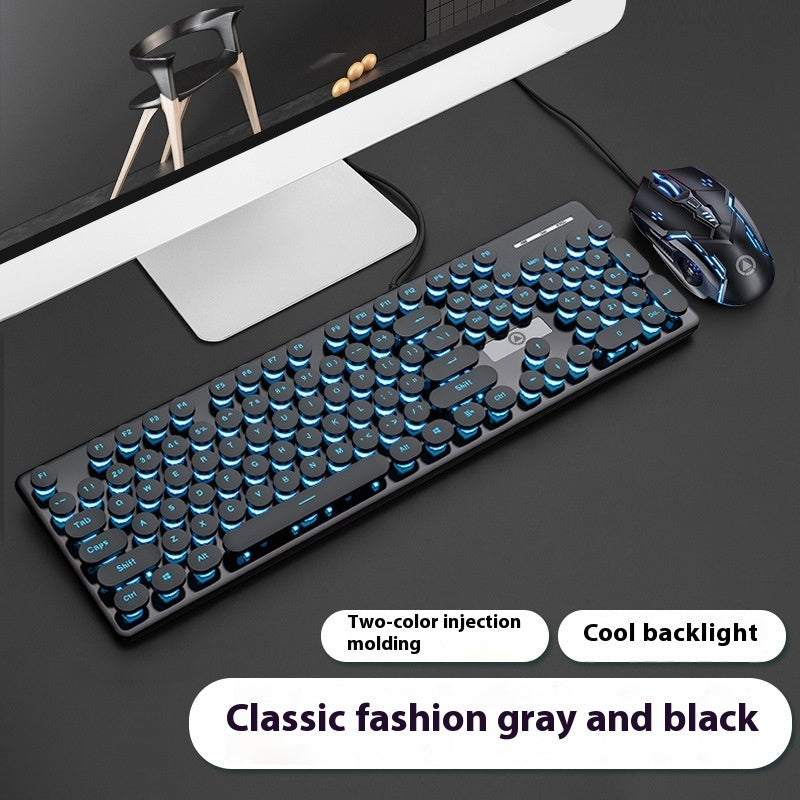 Punk Mechanical Luminous Keyboard for Computer and Notebook