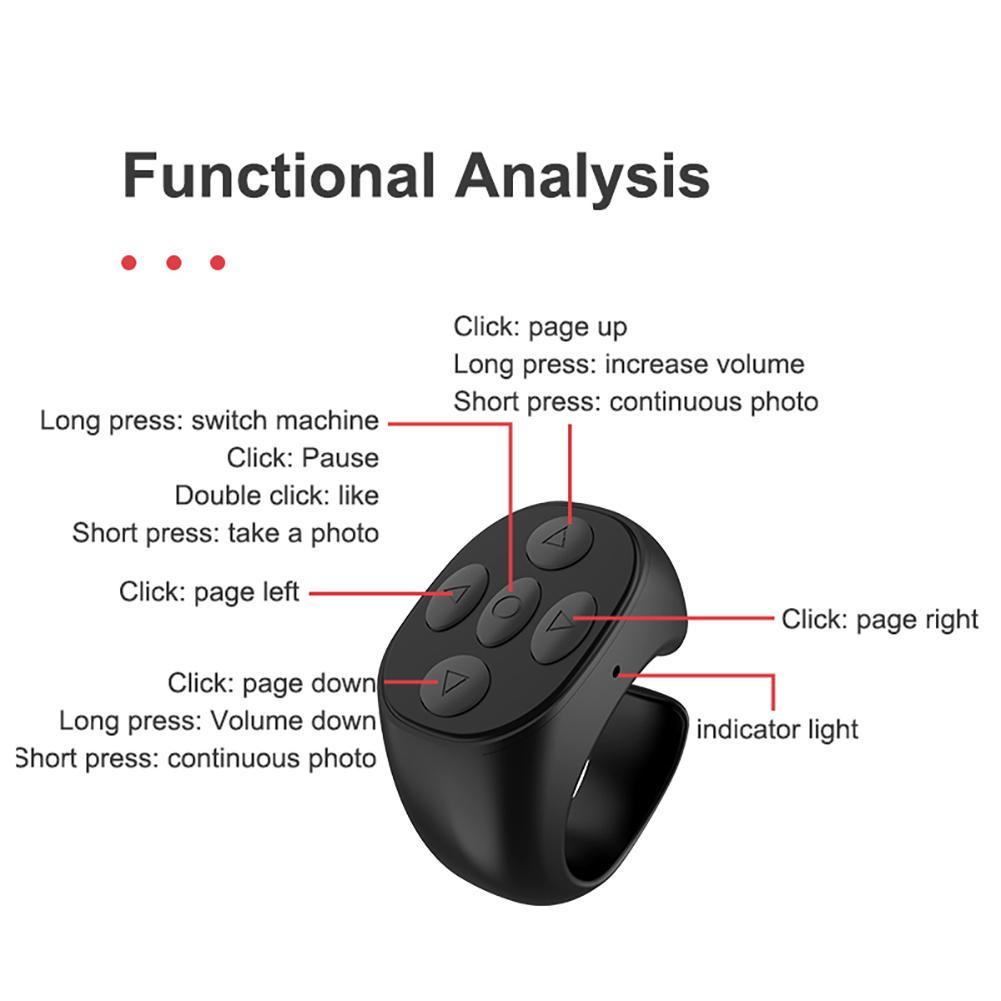 Mobile Phone Bluetooth Remote Control Wireless Ring