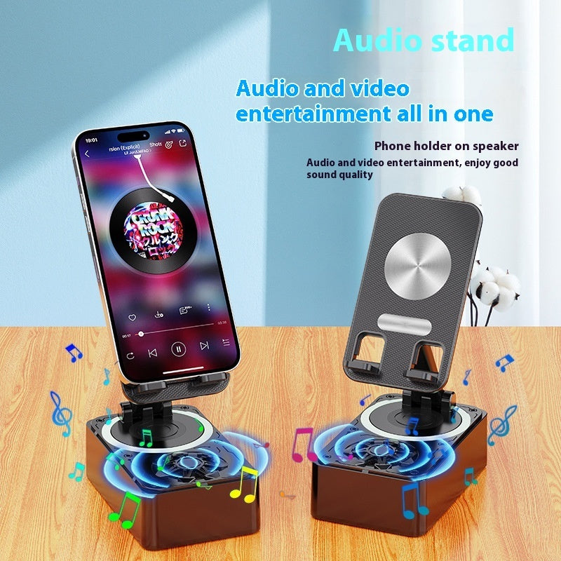 Power Bank Mobile Phone Bracket Stereo Three-in-one Rotating Foldable